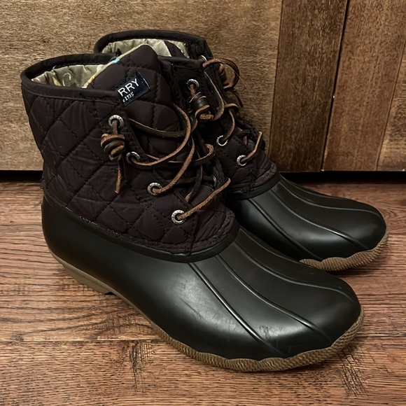 Women’s Black Sperry Boots - Picture 3 of 9